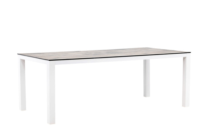 Venture Home Llama Dining Table 205*100 - White Alu / Grey HPL