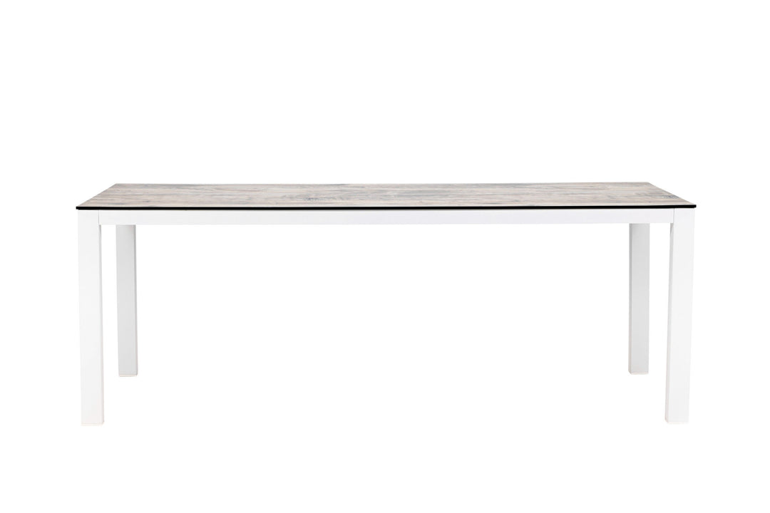 Venture Home Llama Dining Table 205*100 - White Alu / Grey HPL