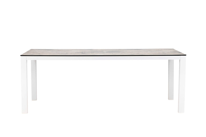 Venture Home Llama Dining Table 205*100 - White Alu / Grey HPL