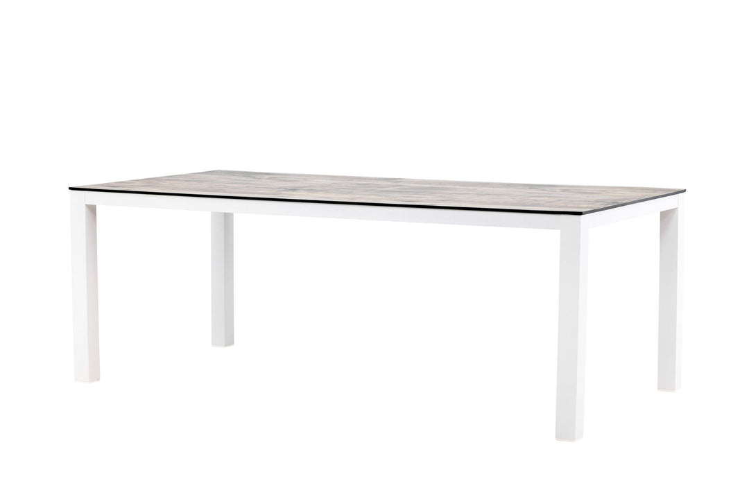 Venture Home Llama Dining Table 205*100 - White Alu / Grey HPL