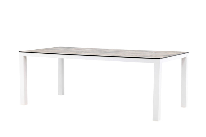Venture Home Llama Dining Table 205*100 - White Alu / Grey HPL
