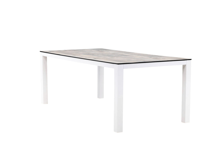 Venture Home Llama Dining Table 205*100 - White Alu / Grey HPL