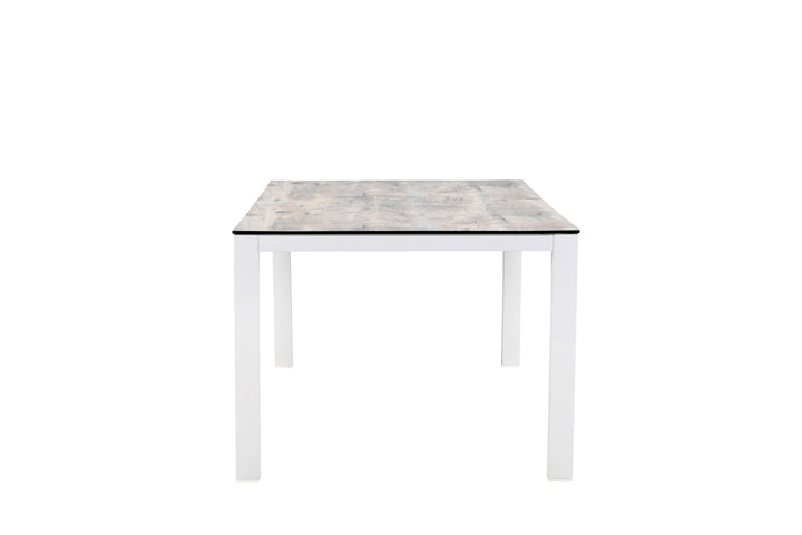 Venture Home Llama Dining Table 205*100 - White Alu / Grey HPL