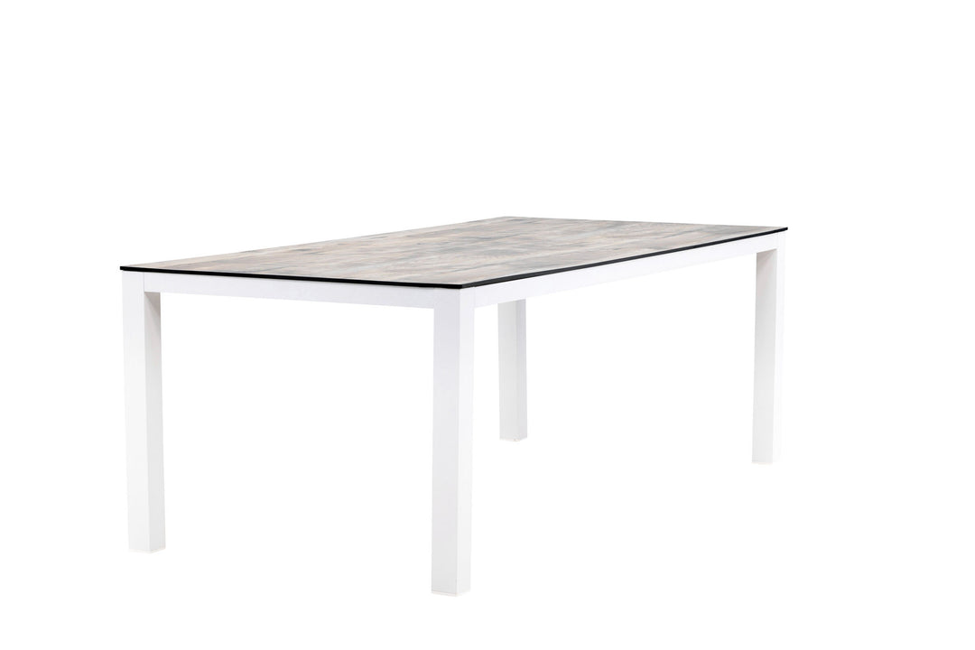 Venture Home Llama Dining Table 205*100 - White Alu / Grey HPL