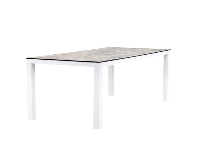 Venture Home Llama Dining Table 205*100 - White Alu / Grey HPL
