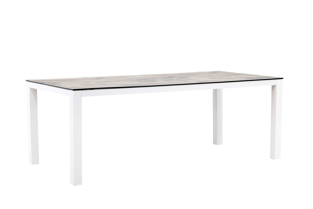 Venture Home Llama Dining Table 205*100 - White Alu / Grey HPL