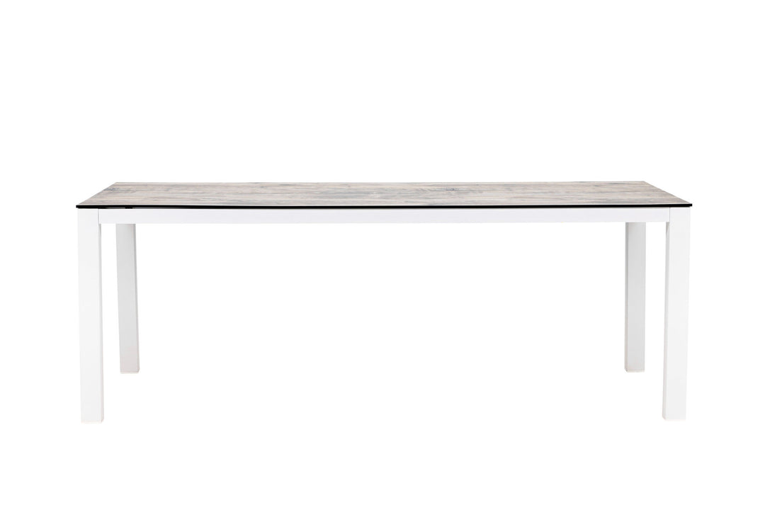 Venture Home Llama Dining Table 205*100 - White Alu / Grey HPL
