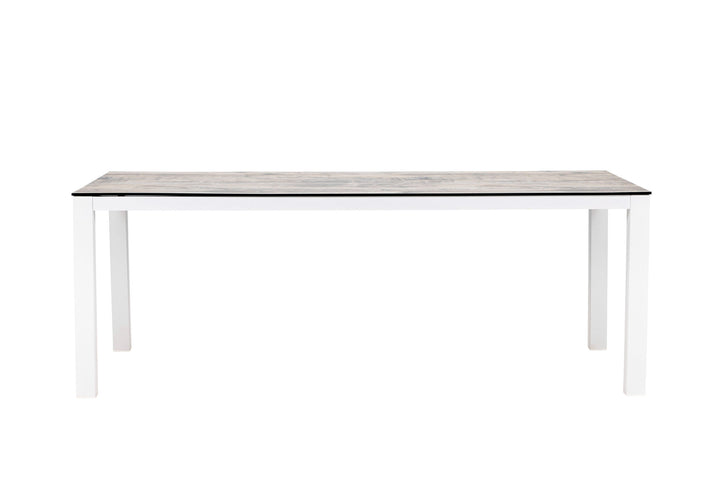 Venture Home Llama Dining Table 205*100 - White Alu / Grey HPL