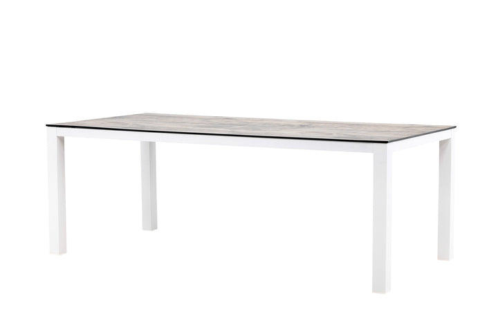 Venture Home Llama Dining Table 205*100 - White Alu / Grey HPL