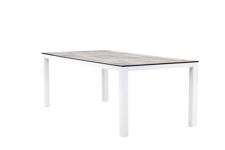 Venture Home Llama Dining Table 205*100 - White Alu / Grey HPL