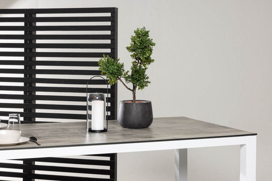 Venture Home Llama Dining Table 205*100 - White Alu / Grey HPL
