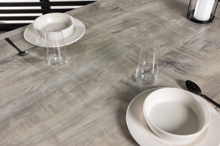 Venture Home Llama Dining Table 205*100 - White Alu / Grey HPL
