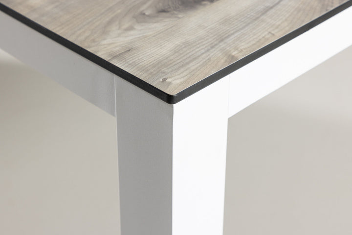 Venture Home Llama Dining Table 205*100 - White Alu / Grey HPL