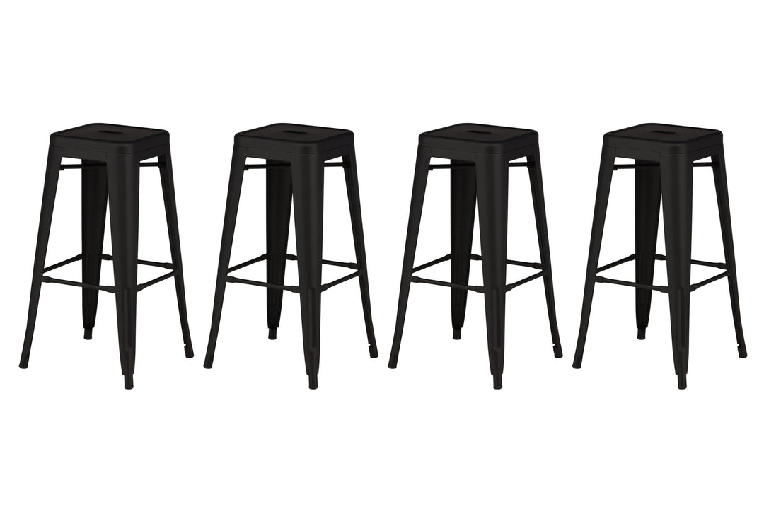 Venture Home Tempe Bar Chair 4-pack - Matte black / Metal