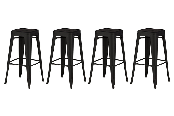 Venture Home Tempe Bar Chair 4-pack - Matte black / Metal
