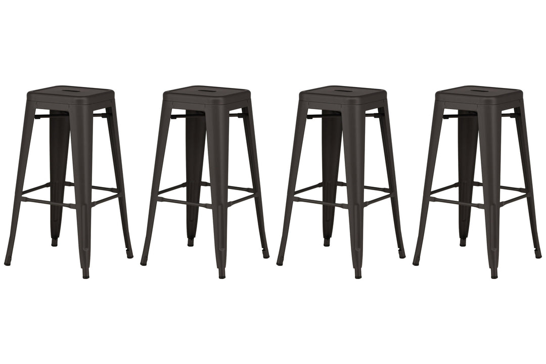 Venture Home Tempe Bar Chair 4-pack - Dark Grey / Metal