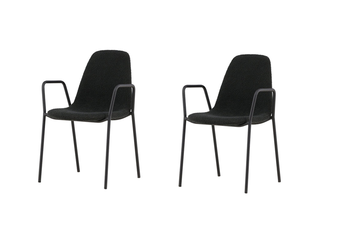 Vind Klädesholmen Dining Chair 2-pack - Black / Black Boucle