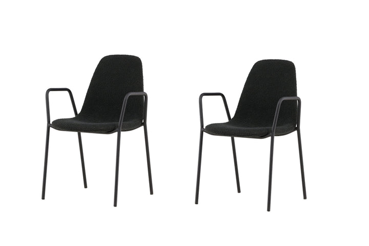 Vind Klädesholmen Dining Chair 2-pack - Black / Black Boucle
