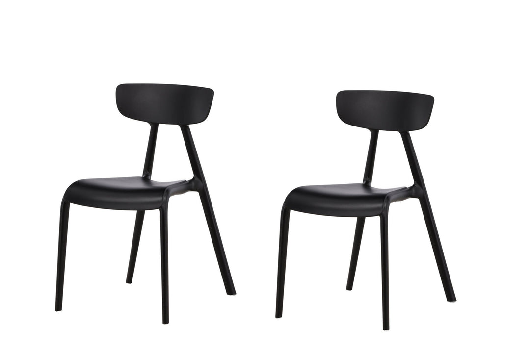 Venture Home Ursholmen Dining Chair 2-pack - Black Polypropylene