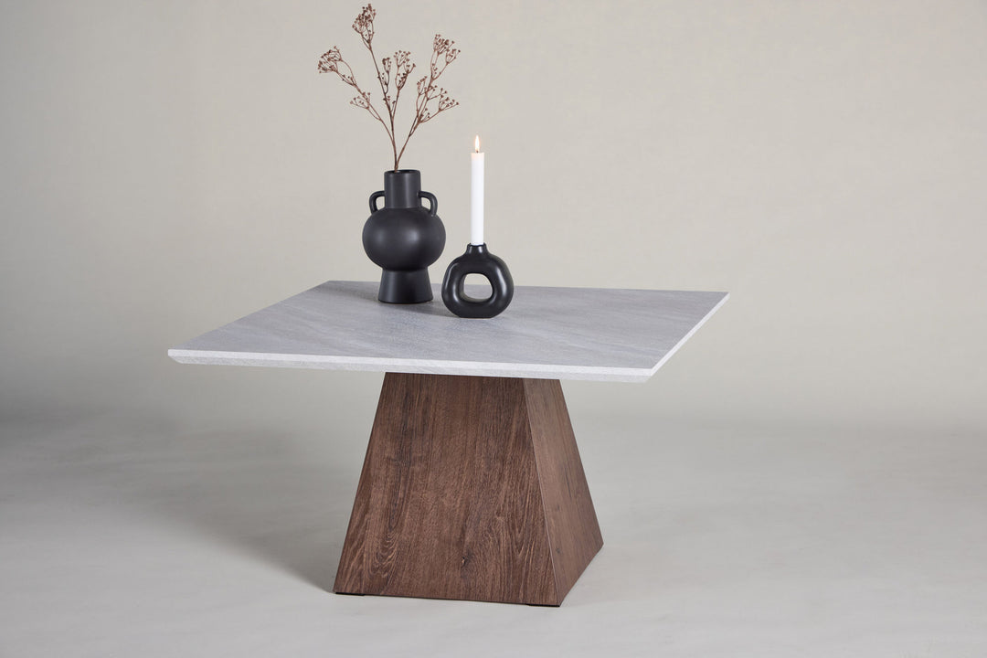 Venture Home Cael Sofa Table 80x80x45 cm - MDF 3D Paper Mocca / Stonelook