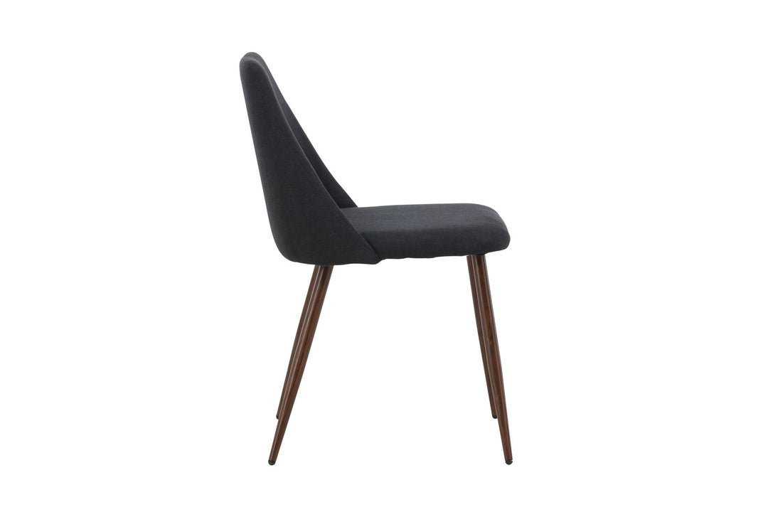 Venture Home Night Dining Chair 2-pack - Steel with Mocca 3D Paper / Black Linen