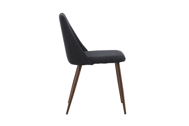 Venture Home Night Dining Chair 2-pack - Steel with Mocca 3D Paper / Black Linen