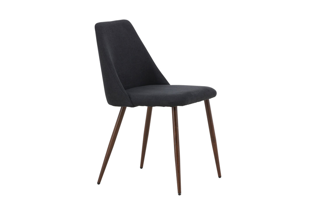 Venture Home Night Dining Chair 2-pack - Steel with Mocca 3D Paper / Black Linen
