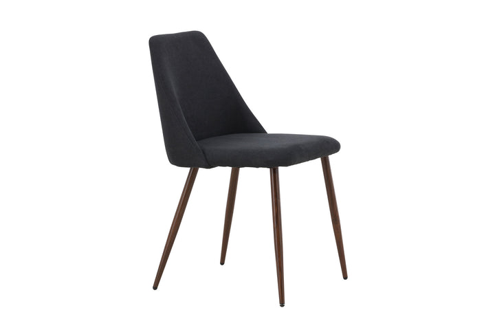 Venture Home Night Dining Chair 2-pack - Steel with Mocca 3D Paper / Black Linen