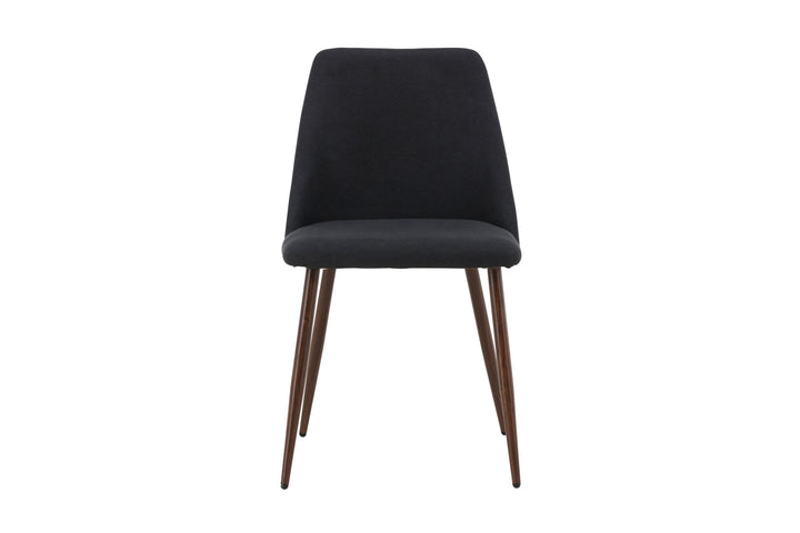 Venture Home Night Dining Chair 2-pack - Steel with Mocca 3D Paper / Black Linen