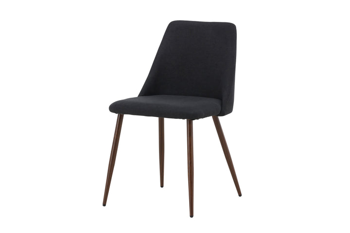 Venture Home Night Dining Chair 2-pack - Steel with Mocca 3D Paper / Black Linen