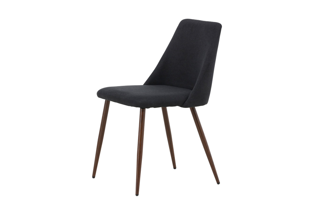 Venture Home Night Dining Chair 2-pack - Steel with Mocca 3D Paper / Black Linen