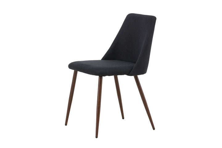 Venture Home Night Dining Chair 2-pack - Steel with Mocca 3D Paper / Black Linen