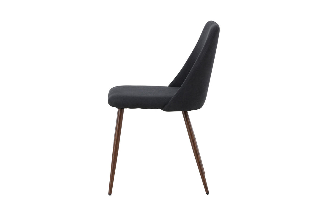 Venture Home Night Dining Chair 2-pack - Steel with Mocca 3D Paper / Black Linen