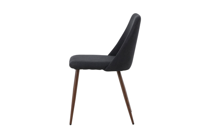 Venture Home Night Dining Chair 2-pack - Steel with Mocca 3D Paper / Black Linen