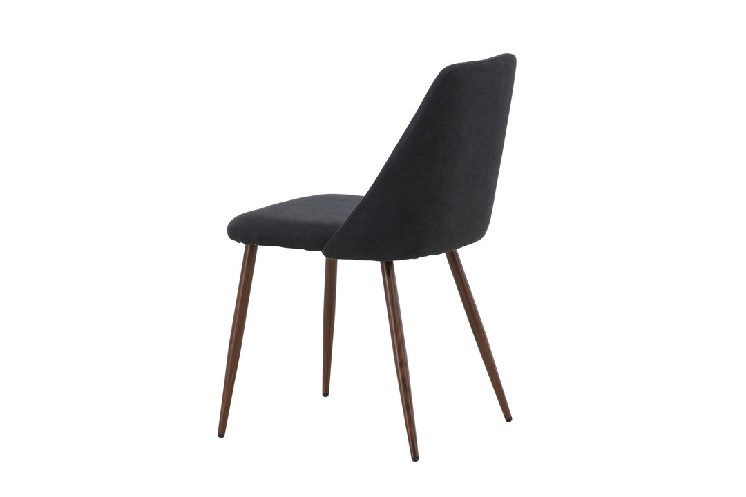 Venture Home Night Dining Chair 2-pack - Steel with Mocca 3D Paper / Black Linen
