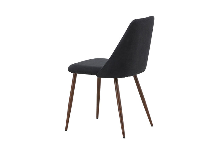 Venture Home Night Dining Chair 2-pack - Steel with Mocca 3D Paper / Black Linen