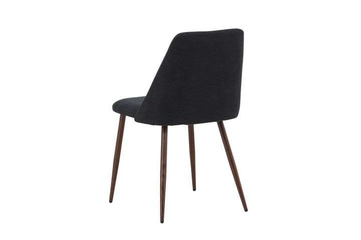 Venture Home Night Dining Chair 2-pack - Steel with Mocca 3D Paper / Black Linen