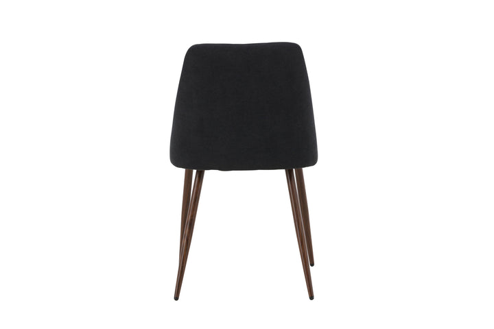 Venture Home Night Dining Chair 2-pack - Steel with Mocca 3D Paper / Black Linen