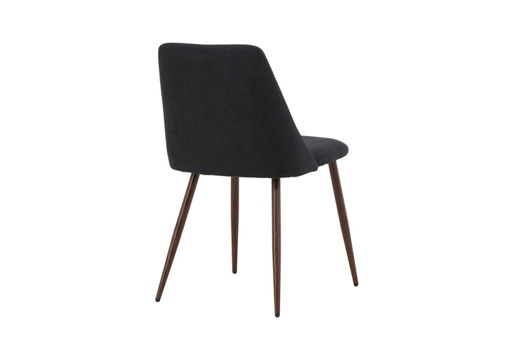 Venture Home Night Dining Chair 2-pack - Steel with Mocca 3D Paper / Black Linen