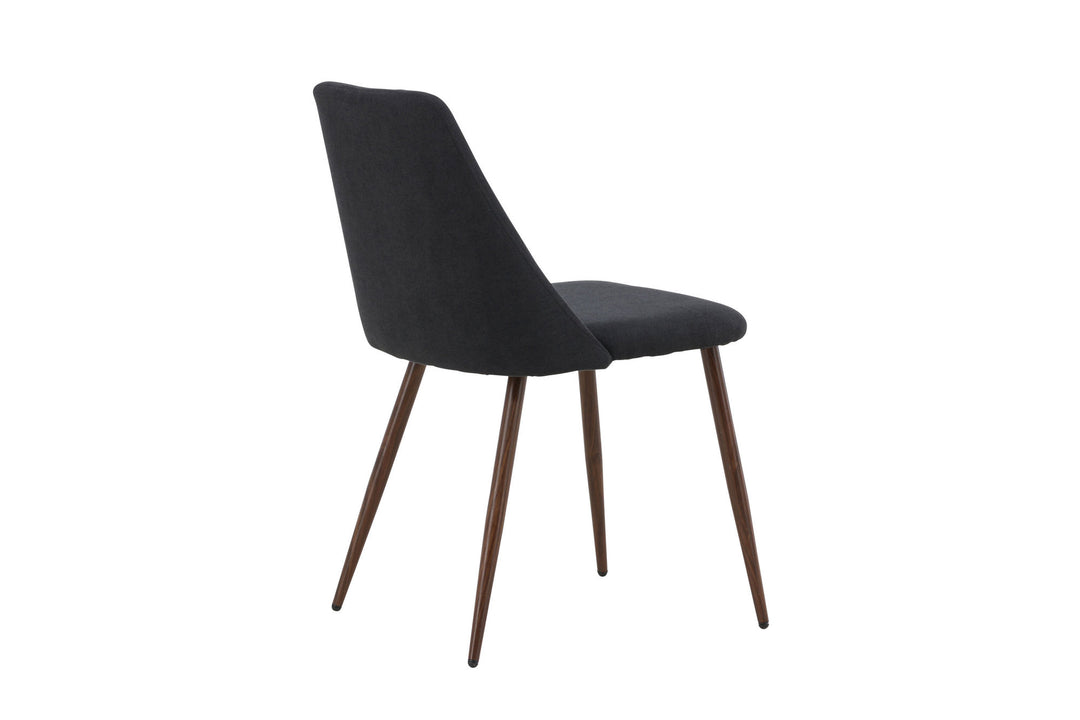 Venture Home Night Dining Chair 2-pack - Steel with Mocca 3D Paper / Black Linen