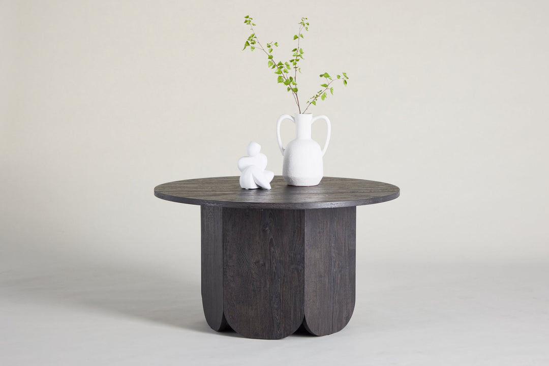 Venture Home Tekla Sofa Table ø80x45 cm - MDF with Black 3D Paper