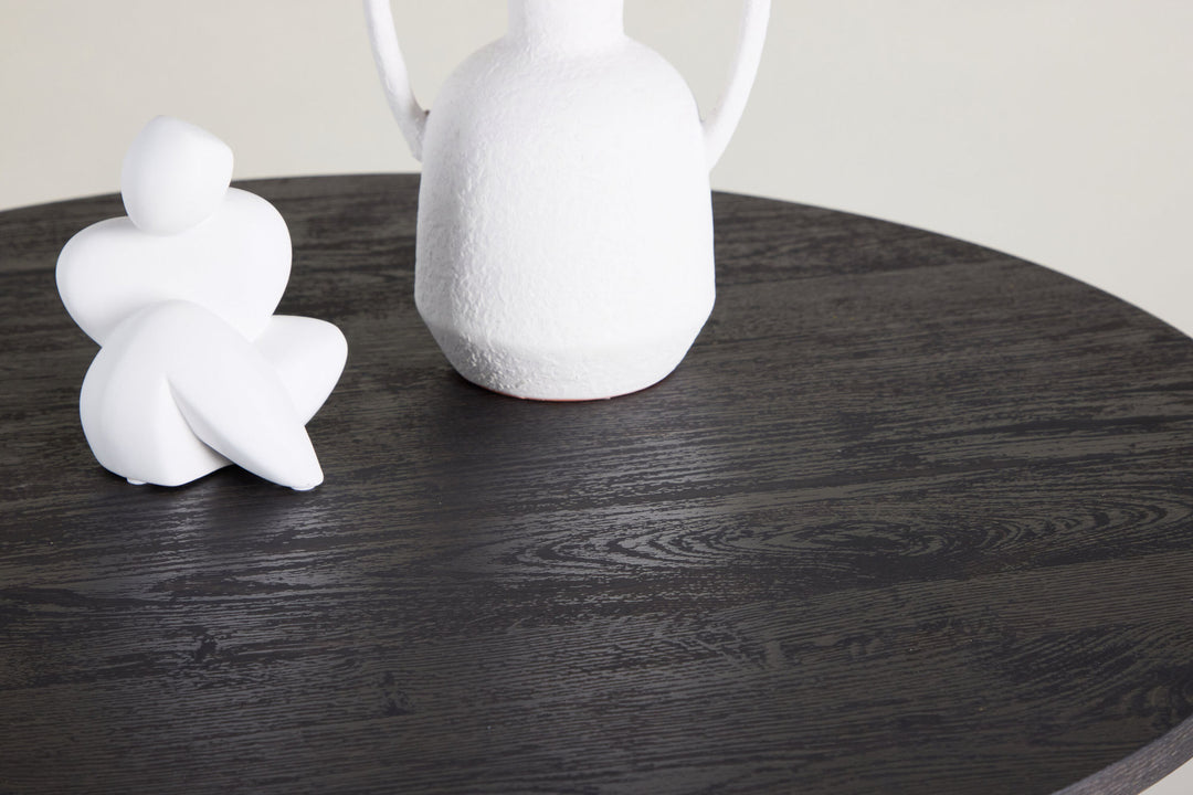 Venture Home Tekla Sofa Table ø80x45 cm - MDF with Black 3D Paper