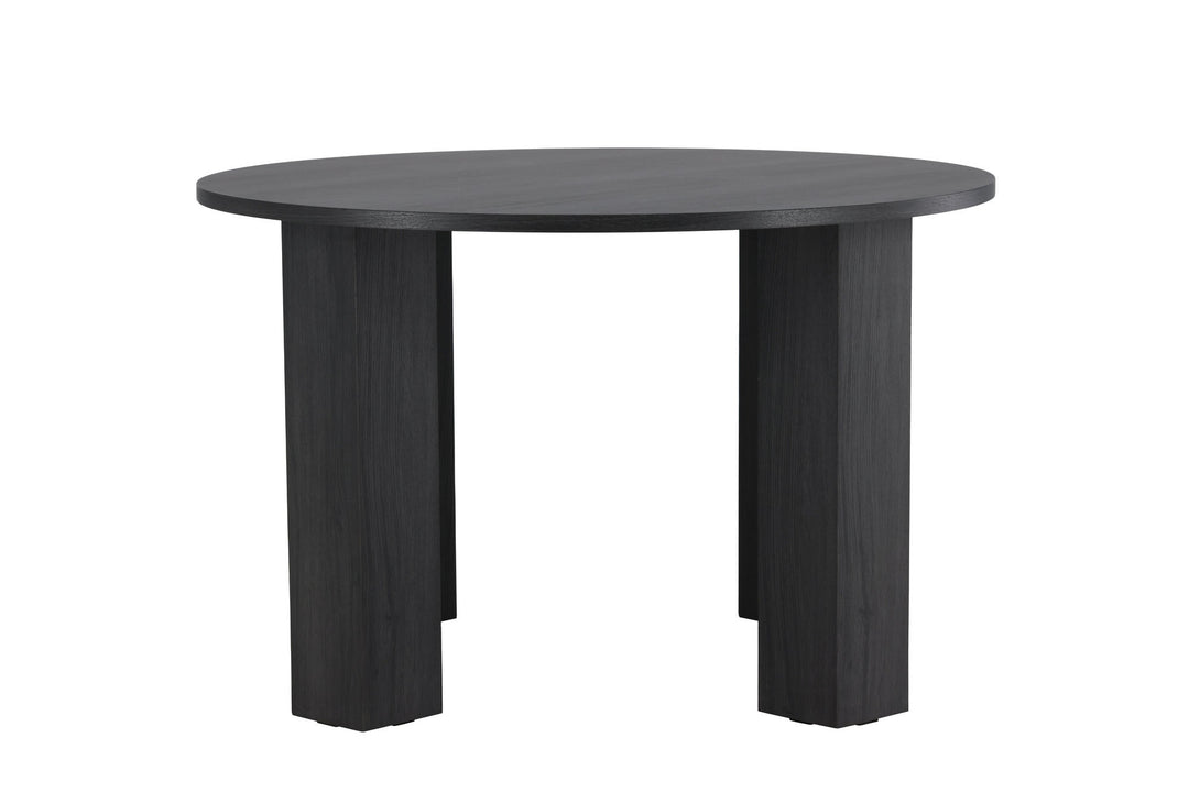 Venture Home Juno Round Dining Table Ф120x75 cm - MDF with Black 3D Paper