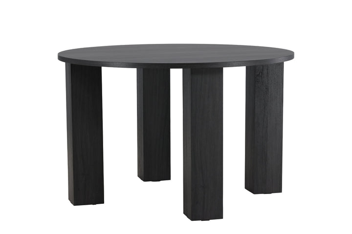 Venture Home Juno Round Dining Table Ф120x75 cm - MDF with Black 3D Paper