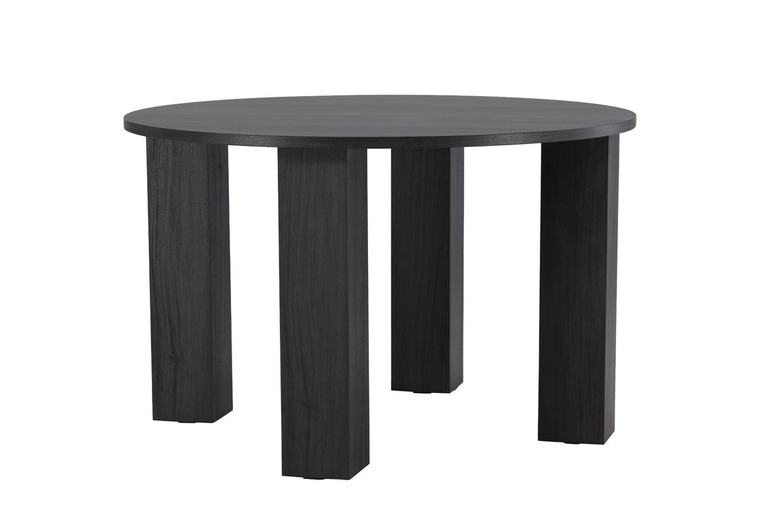 Venture Home Juno Round Dining Table Ф120x75 cm - MDF with Black 3D Paper