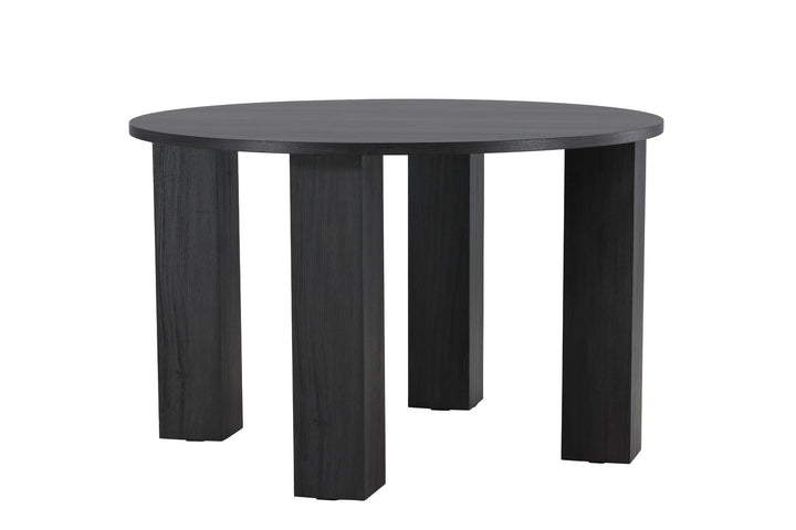 Venture Home Juno Round Dining Table Ф120x75 cm - MDF with Black 3D Paper