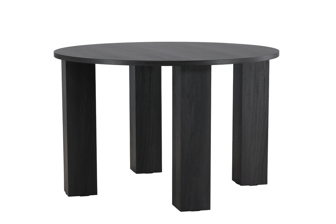 Venture Home Juno Round Dining Table Ф120x75 cm - MDF with Black 3D Paper