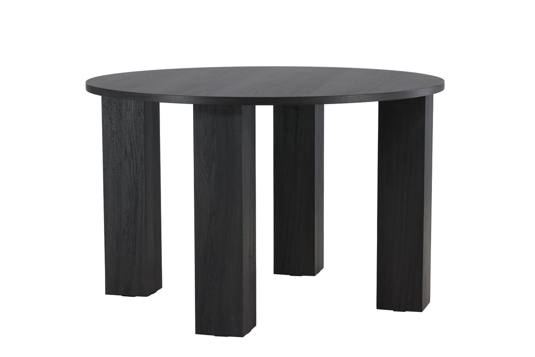 Venture Home Juno Round Dining Table Ф120x75 cm - MDF with Black 3D Paper