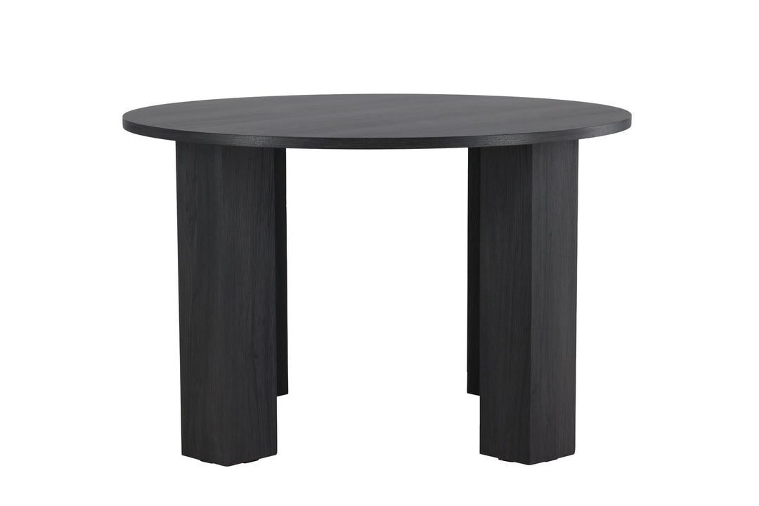 Venture Home Juno Round Dining Table Ф120x75 cm - MDF with Black 3D Paper