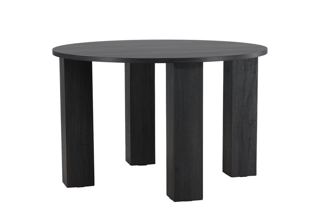 Venture Home Juno Round Dining Table Ф120x75 cm - MDF with Black 3D Paper
